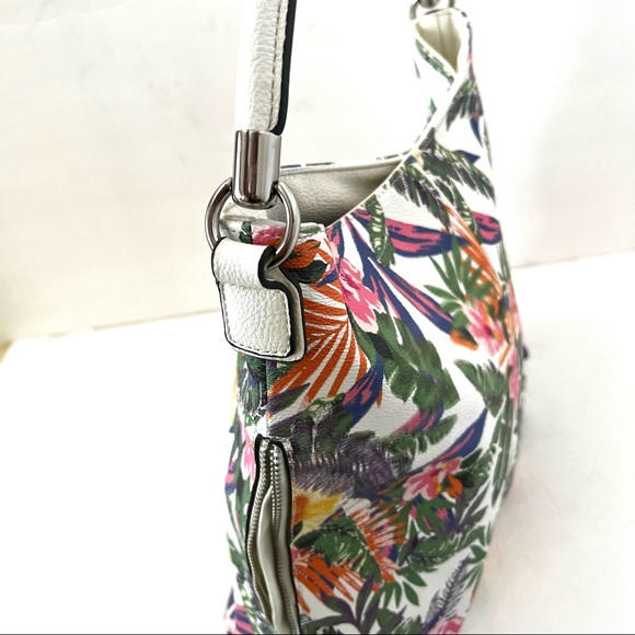 Liz Claiborne White Floral Tropical Print B#30 - Picture 4 of 12